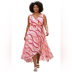 JESSICA LONDON pink sleeveless full skirt maxi dress size 22